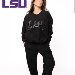 Looking for LSU Black Sequin Sweatshirt & Sweatpants